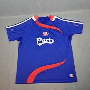 Paris Kids Football Soccer Jersey Boys Size 14 Pullover France Embroidery Logo - Picture 1 of 15