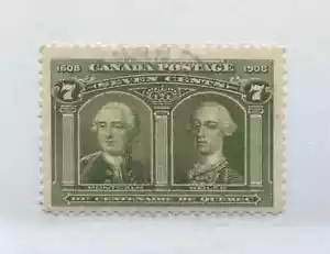 Canada 1908 7 cents Quebec Tercentenary lightly used - Foto 1 di 1