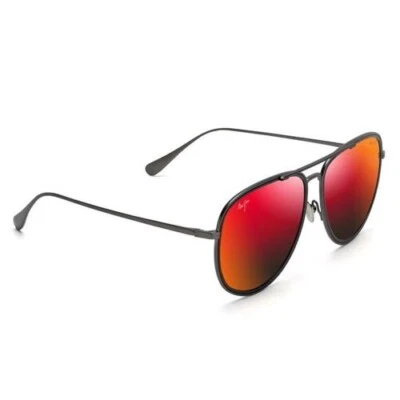 Авиаторские солнцезащитные очки Maui Jim Kaupo Gap, красные/черные черепаховые/гавайская лава - Изображение 1 из 3