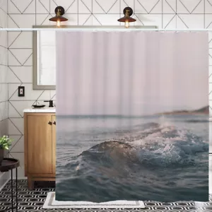 Shower Curtain Waterproof Fabric Bathroom Decoration - Picture 1 of 8