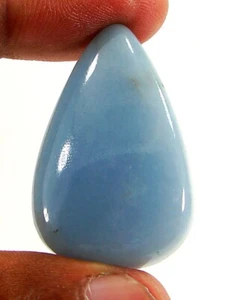 62.25 Ct Natural Blue Angelite Loose Gemstone Cabochon Wire Wrap Stone - 23465 - Picture 1 of 2