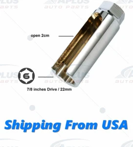 7/8'' 22mm O2 Oxygen Sensor Socket Wrench 3/8" Driver Offset Remover Socket - Picture 1 of 4