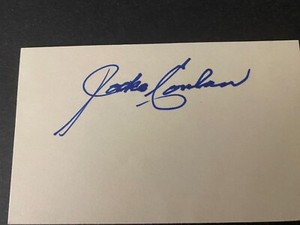 JOCKO CONLAN AUTOGRAPHED 3 X 5 INDEX CARD