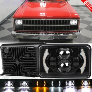 DOT 4x6" LED Headlights Hi/Lo Beam for Chevrolet C10 C20 C30 81-86 Camaro 82-92 - Picture 1 of 12