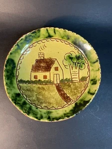"Plato de cerámica Breininger Redware 1984 vintage de 5,5"" Robesonia PA en un día soleado" - Imagen 1 de 15