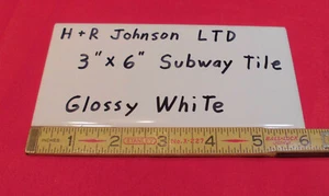 1 pz. Vintage Bianco: Piastrella Ceramica Lucida Metro 3" X 6" X 1/4" H R Johnson Co. - Foto 1 di 12