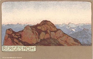 c.1905 Bergeshoh Germany post card artist sgd. Ernst Liebermann Art Nouveau - Picture 1 of 2