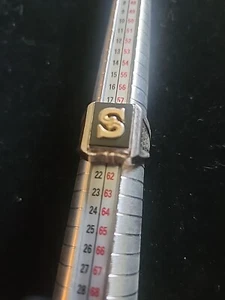 Sterling Silver Men's Initial Ring Size 9 - Picture 1 of 4