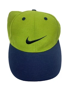 Vintage Nike Hat Cap Swoosh Green White Label Classic Fitted Pro Size 7 1/4 90s - Picture 1 of 7