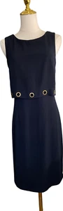 Ivanka Trump Women's Dress Size Small Black Sleeveless Gold Grommet Detail - Picture 1 of 11