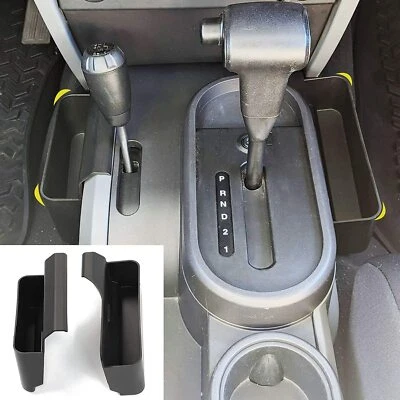 Bolsillo lateral de consola central de cambio de marchas automático para Jeep Wrangler JK JKU M 2007-10 Foto 1 de 4