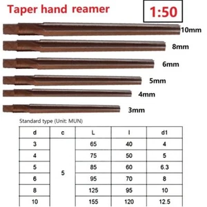 Alesatore manuale affilato grado conico 1:50 penna gambo conico 3/4/5/6/8/10 mm - Foto 1 di 4
