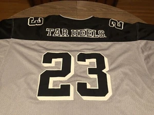 North Carolina Tar Heels UNC Silver/Gray & Black 2XL XXL Football Jersey - Picture 1 of 9