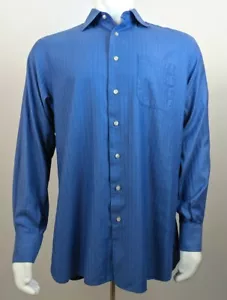 Camisa de vestir John W. Nordstrom azul algodón egipcio para hombre talla 16,5 X 36 - Imagen 1 de 10