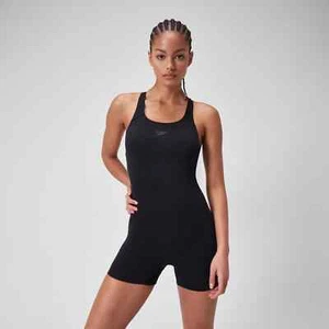 Speedo Women's Eco Endurance+ Legsuit Swimsuit Swimming Costume Black 2025 BNWT - Picture 1 of 10