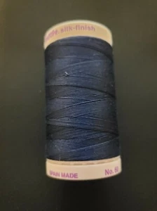 One Spool Mettler Thread 50 weight. 500m/547yards, Cotton, 916 Navy - Picture 1 of 2