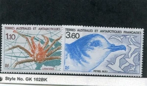 FRENCH SOUTHERN & ANTARCTIC TERRITORIES MNH SCOTT#143-144 FAUNA - Picture 1 of 1