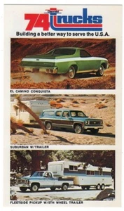 1974 CHEVROLET KONVOLUT 13 VERSCHIEDENE POSTKARTEN AUTOS LKW - Bild 1 von 12
