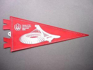 VERY RARE 1976 CANADA MONTREAL CANADIAN OLYMPIC GAMES PENNANT FLAG SHARP!! - Picture 1 of 2
