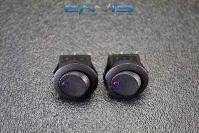 INTERRUPTOR BASCULANTE REDONDO 2 PIEZAS 3/4 ORIFICIOS 16 AMP 12V 3 PINES PALANCA LED PÚRPURA IBRRSP Foto 1 de 4