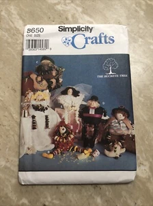 SIMPLICITY 8650 10" Knopf Puppen Santa Bräutigam Braut Engel Cowboy Schnittmuster - Bild 1 von 4