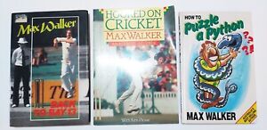 6X VINTAGE Cricket Books feat. "MAX WALKER" Includes, 1st Editions.