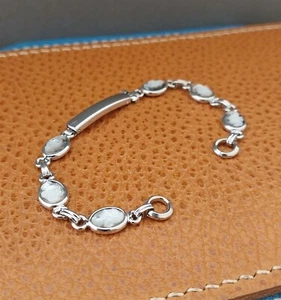 Vintage 1950s Ladies Kestenmade White Gold-Filled & Gray Shell Cameo Watch Band - Picture 1 of 9