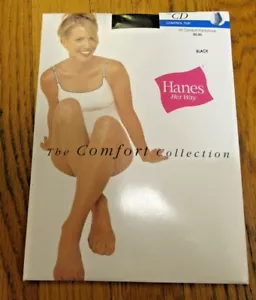 Collant Hanes Her Way Comfort Collection Control Top nero taglia CD NUOVO - Foto 1 di 2