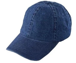 Denim Jean Polo Style Adjustable Unstructured Low-profile Baseball Cap Caps Hat  - Picture 1 of 2