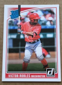 Victor Robles 2018 Donruss Rated Rookie RC #42 Nationals - Picture 1 of 2