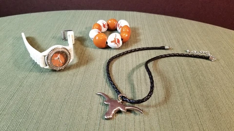 Texas Longhorns 19" Necklace Bracelet Wristwatch Cover