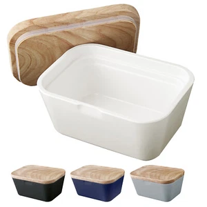 BRUNNER lata de mantequilla de melamina bandeja de mantequilla recipiente tabla de madera tapa esquina - Imagen 1 de 19