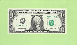 1995 ..UNCIRC $1 WEB FED PRESS  A 7867 6675 D .... FRONT PLATE-6, BACK-8  RUN-13 - Picture 1 of 2