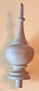 Vintage NOS Black Walnut Turned Wood Clock Finial Raw Unfinished 4-1/2" - Imagen 1 de 6