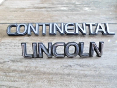 Par de Emblemas Lincoln Continental 1988 1989 - Imagem 1 de 4