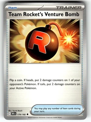Pokemon SV10: Destined Rivals card 179/182 Team Rocket's Venture Bomb - Image 1 of 4