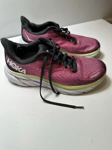 Hoka One One Clifton 8 Ibis Rose Womens 8 B Running Jogging Shoes Sneakers - Picture 1 of 8