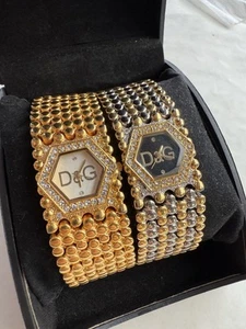 D&G Women’s Watch Set Gold & Silver – Hexagon Face – Very Good Condition - Picture 1 of 7