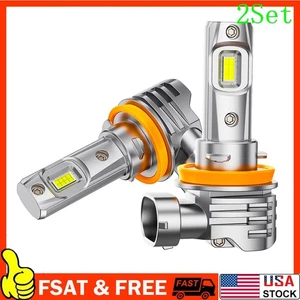 H11 LED Headlight Super Bright Bulbs Kit 8000K White 330000LM High/Low Beam 2Set - Picture 1 of 14