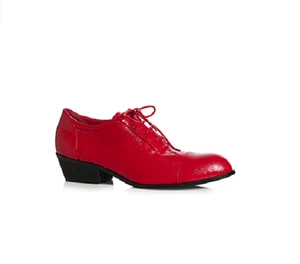 Rote Kunst-Schlangenleder 70er Soul Zug Zuhälter Sonntag formelle elegante Oxford-Schuhe Herrenschuhe - Bild 1 von 5