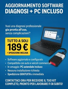  DIAGNOSI AUTODIAGNOSI MULTIMARCA UNIVERSALE OBD AUTO CAMION SOFTWARE + PC  - Foto 1 di 3