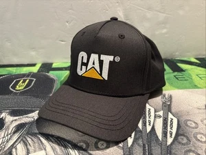 CAT Caterpillar SnapBack Adjustable Black Hat New - Picture 1 of 15