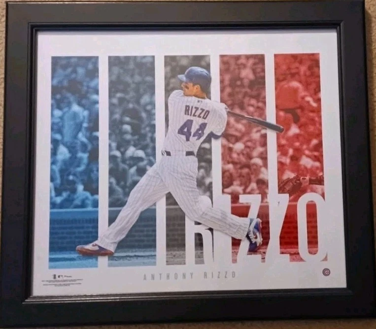 Anthony Rizzo Chicago Cubs 2016 imagen enmarcada negra jugador de béisbol Yankees  Foto 1 de 4