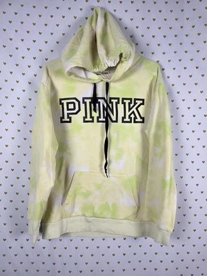 Suéter con Capucha Victorias Secret Rosa Amarillo Tinte Pullover Pequeño De Gran Tamaño Foto 1 de 4