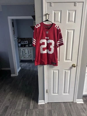 旧金山 49 人队 Christian McCaffrey 耐克 Vapor 限量球衣全新带标签中号 — 第 1/4 张图片