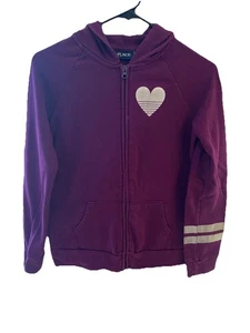 Girls Purple Hooded Full Zip Sweatshirt Size 16 Children's Place - Picture 1 of 3