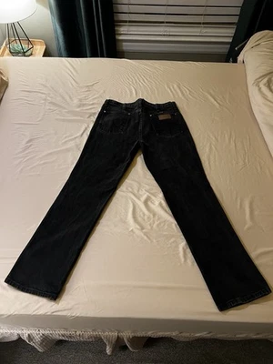 Calça jeans masculina vintage preta 34x32 cowboy - Imagem 1 de 3