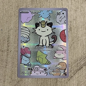 After Skool Hobby Ditto Meowth 24 Series 2 Holo Pokemon Fan Art Genetic Mystery - Picture 1 of 2