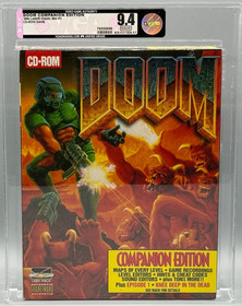DOOM Companion Edition PC CD ROM Big Box Top Pop Sealed New VGA 9.4 85+ Graded
