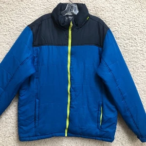 Magellan Jacke Large Erwachsene blau durchgehender Reißverschluss wattiert gesteppt Taschen Outdoor Herren L - Bild 1 von 10